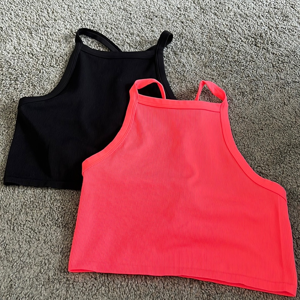 Stylish Black and Pink Crop Tops